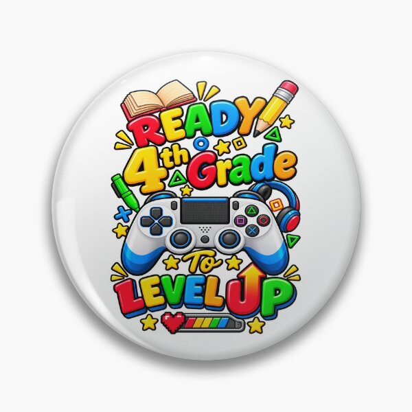 Item preview, Cute Gamer Kid 4th Grade Elementary School Back To School Design designed and sold by QuiteOrbit.