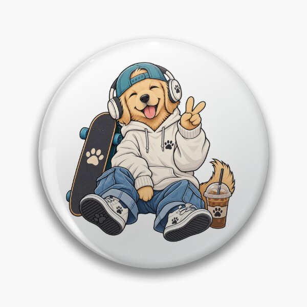 Item preview, Cute Golden Retriever Streetwear – Fun Dog T-Shirt Design designed and sold by LarkLeaf.