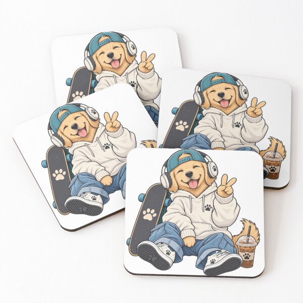 Item preview, Cute Golden Retriever Streetwear – Fun Dog T-Shirt Design designed and sold by LarkLeaf.
