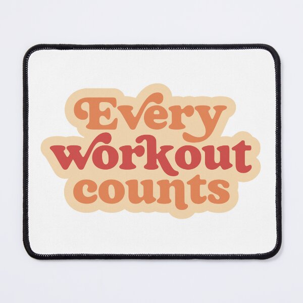 Item preview, Every Workout Counts Retro Gym Motivational Quote designed and sold by Fatma Creates.