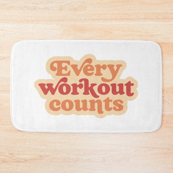 Item preview, Every Workout Counts Retro Gym Motivational Quote designed and sold by     Fatma Creates.
