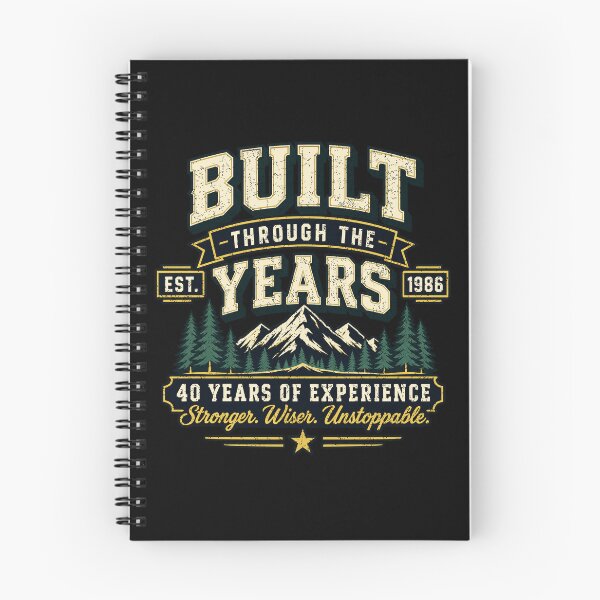Item preview, 1986 40th Birthday, Built Through the Years, Vintage Gift, Turning 40 Years of Experience designed and sold by avinigav.