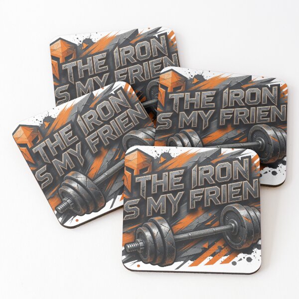 Item preview, Cool Orange THE IRON IS MY FRIEND Text Design designed and sold by dazzlemakers.