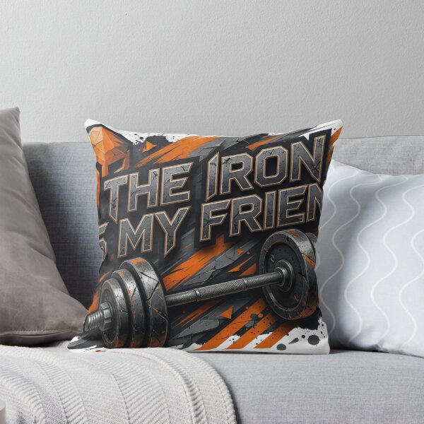 Item preview, Cool Orange THE IRON IS MY FRIEND Text Design designed and sold by dazzlemakers.