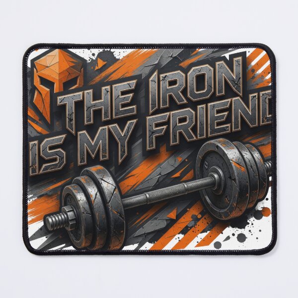 Item preview, Cool Orange THE IRON IS MY FRIEND Text Design designed and sold by dazzlemakers.