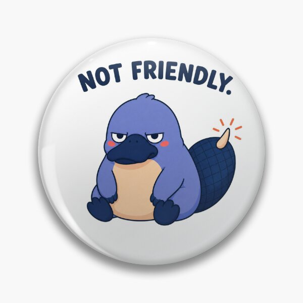Item preview, Not Friendly – Grumpy Platypus With Attitude designed and sold by OddFellasClub.