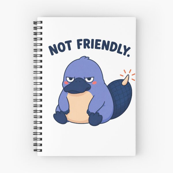 Item preview, Not Friendly – Grumpy Platypus With Attitude designed and sold by OddFellasClub.