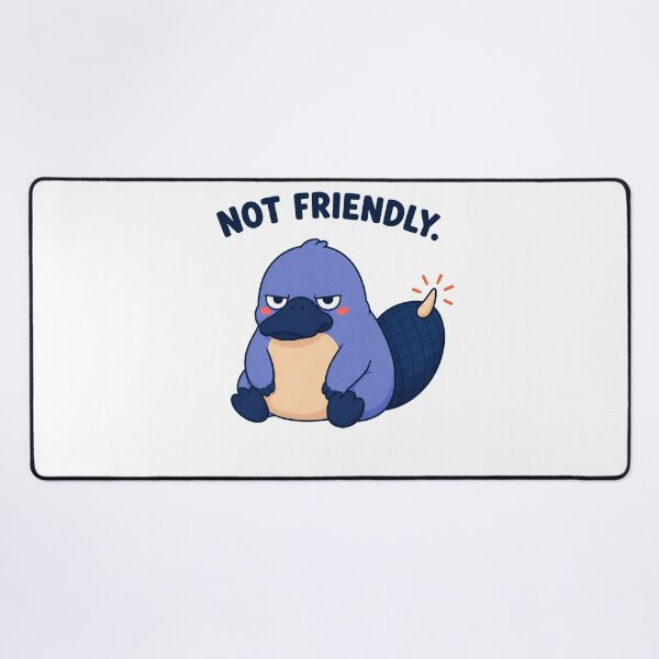 Item preview, Not Friendly – Grumpy Platypus With Attitude designed and sold by OddFellasClub.