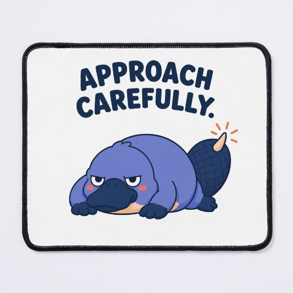Item preview, Approach Carefully – Grumpy Platypus Warning designed and sold by OddFellasClub.