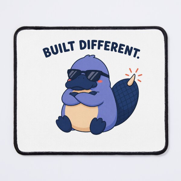 Item preview, Built Different – Cool Platypus With Attitude designed and sold by OddFellasClub.