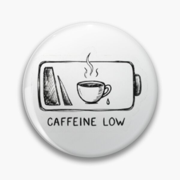 Item preview, Caffeine Low - Funny Battery & Coffee Relatable Humor Sticker designed and sold by Nakrisa.