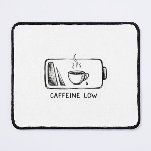 Item preview, Caffeine Low - Funny Battery & Coffee Relatable Humor Sticker designed and sold by Nakrisa.