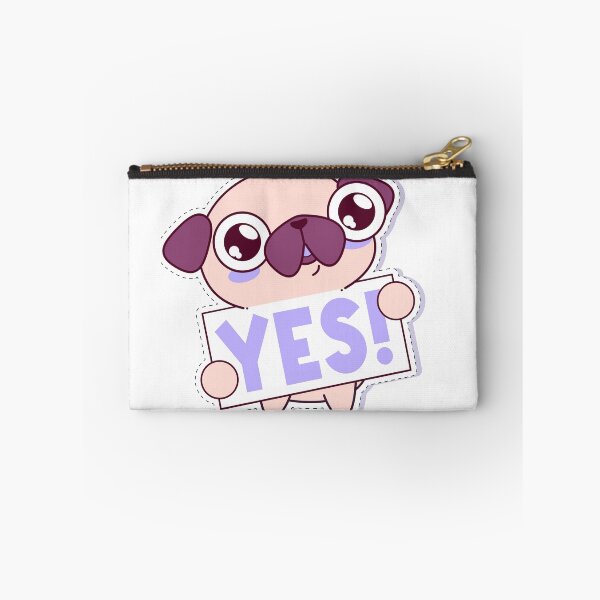 Item preview, Cute Pug Dog Yes Cartoon Design designed and sold by     Fatma Creates.