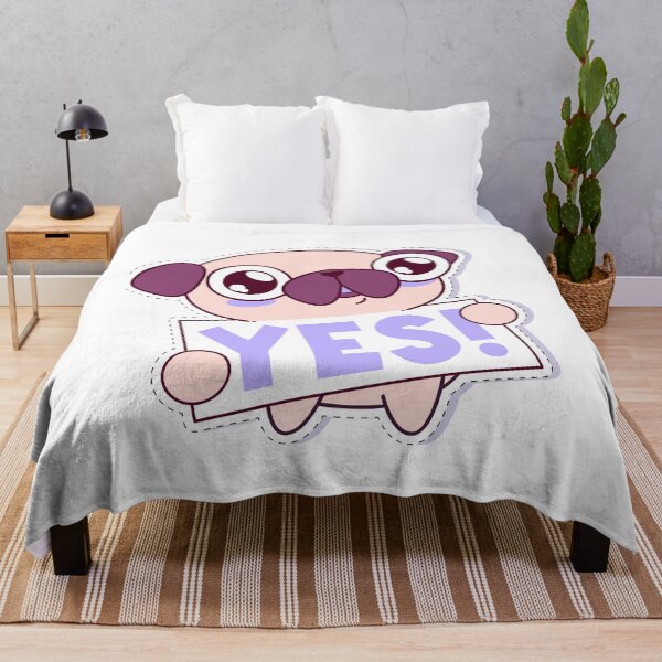 Item preview, Cute Pug Dog Yes Cartoon Design designed and sold by Fatma Creates.