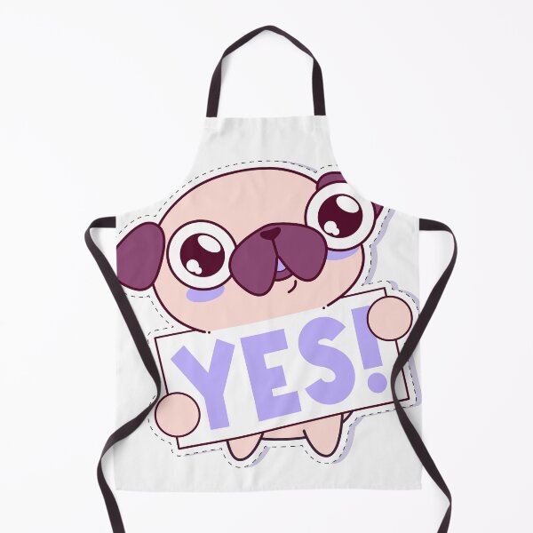 Item preview, Cute Pug Dog Yes Cartoon Design designed and sold by Fatma Creates.