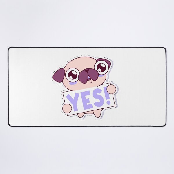 Item preview, Cute Pug Dog Yes Cartoon Design designed and sold by Fatma Creates.
