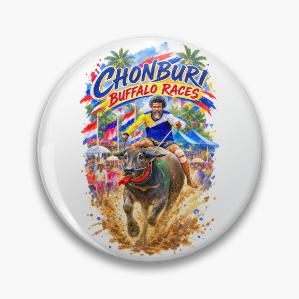 Item preview, Chonburi Buffalo Races — Digital Watercolor designed and sold by Russell Thorne.