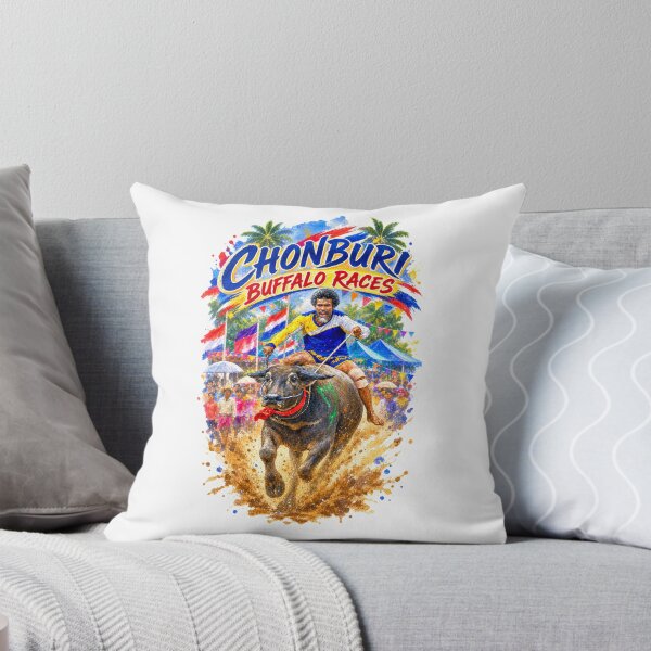 Item preview, Chonburi Buffalo Races — Digital Watercolor designed and sold by Russell Thorne.