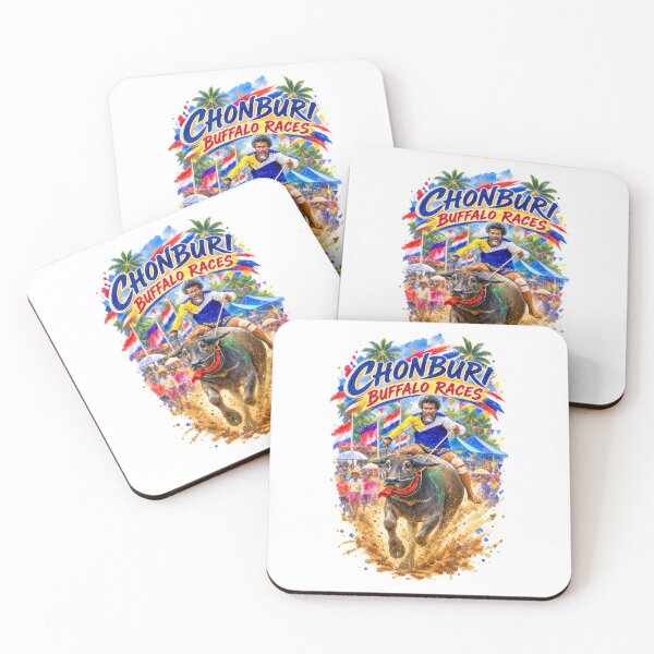 Item preview, Chonburi Buffalo Races — Digital Watercolor designed and sold by Russell Thorne.