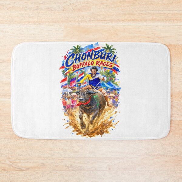 Item preview, Chonburi Buffalo Races — Digital Watercolor designed and sold by Russell Thorne.