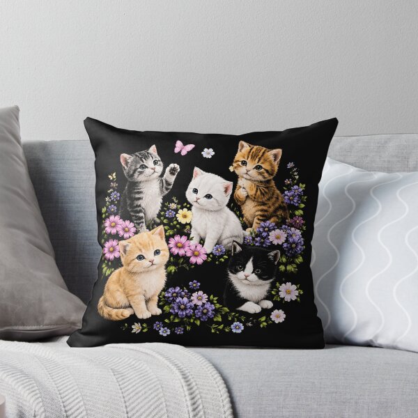Item preview, Kittens and Flowers Garden designed and sold by OceanBandwear.