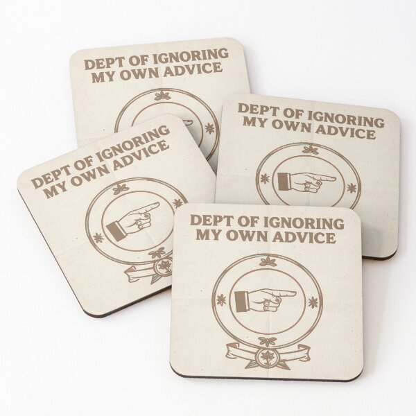 Item preview, Department of Ignoring My Own Advice Retro Poster designed and sold by PictorialWhimsy.