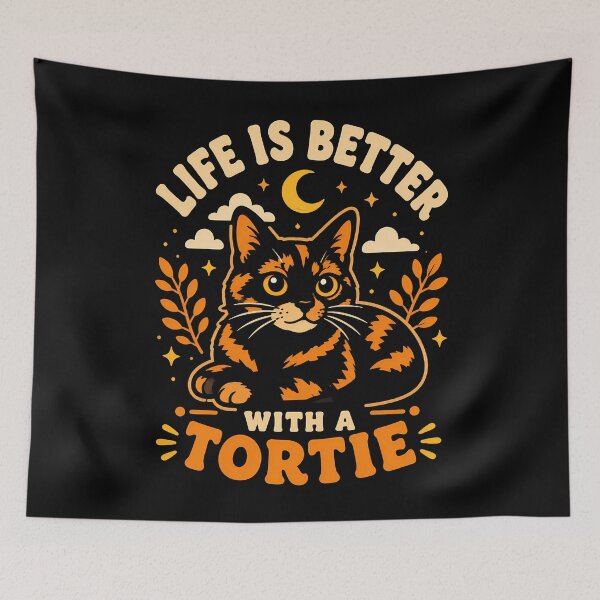 Item preview, Life is Better with a Tortie Cat Design designed and sold by rafaeltto.