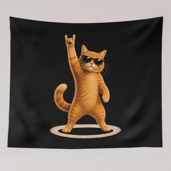 Item preview, Cool cat rocking out in sunglasses designed and sold by rafaeltto.