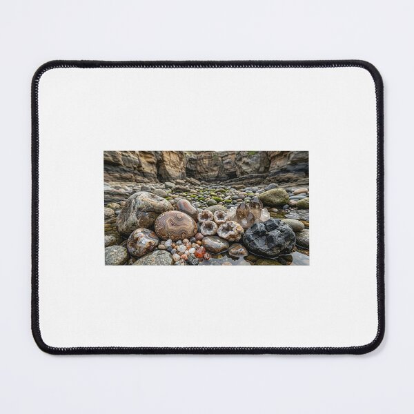 Item preview, Coastal Agates Geodes and Smoky Quartz Crystal Cluster Photography designed and sold by Ak-art-shop.