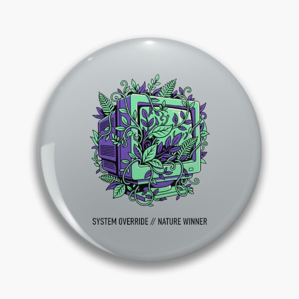 Item preview, System Override Nature Winner - Retro Tech Plant Art Eco Gift designed and sold by SplashTastic.