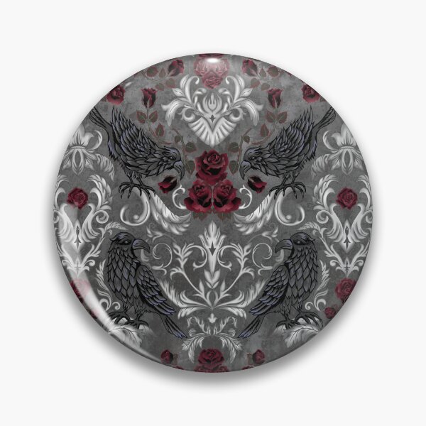 Item preview, Baroque Ravens and Black Roses on Distressed Background designed and sold by DreamyDiversion.