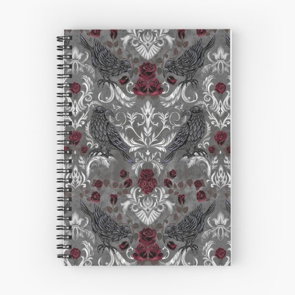 Item preview, Baroque Ravens and Black Roses on Distressed Background designed and sold by DreamyDiversion.