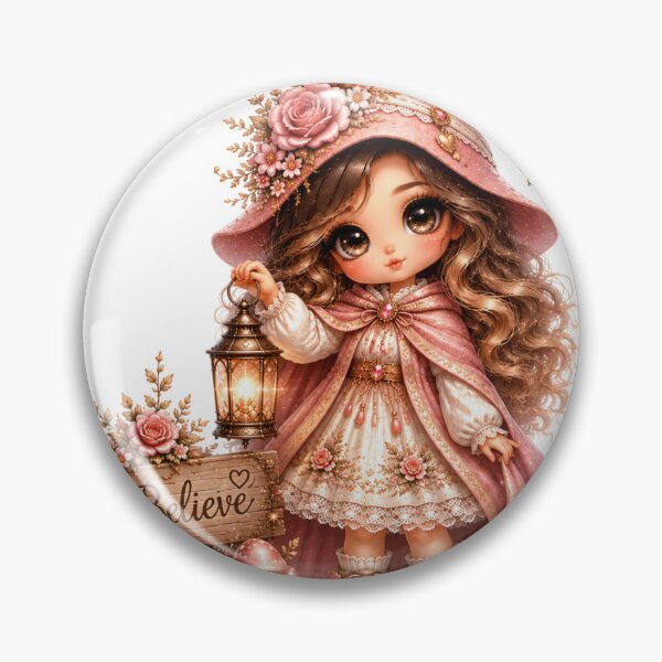 Item preview, Believe in the Magic – Whimsical Pink Gnome Girl designed and sold by MissDJLI.