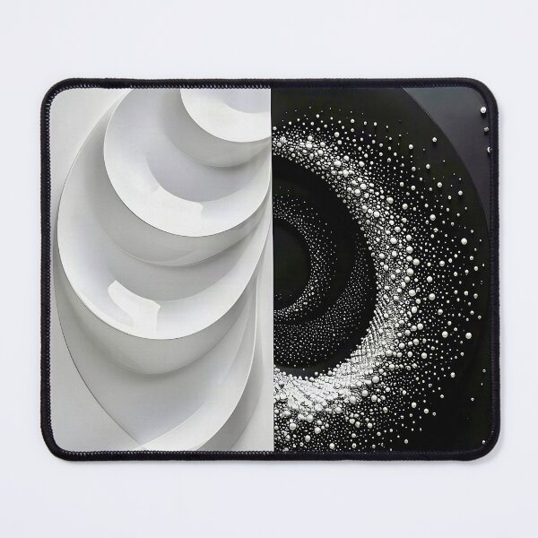 Item preview, Dual Abstract Sculpture and Pattern in Black and White designed and sold by Vicky Brago-Mitchell®.