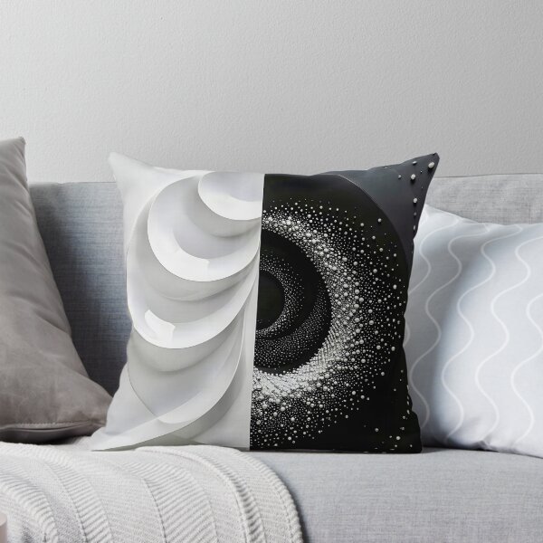 Item preview, Dual Abstract Sculpture and Pattern in Black and White designed and sold by Vicky Brago-Mitchell®.