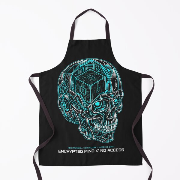 Item preview, Encrypted Mind No Access - Cyberpunk Robot Skull Tech Wear designed and sold by SplashTastic.