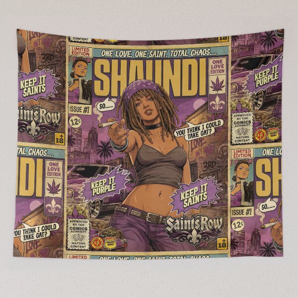 Item preview, Saints Row Shaundi Vintage Retro Comic Cover Art designed and sold by Back2Collage.
