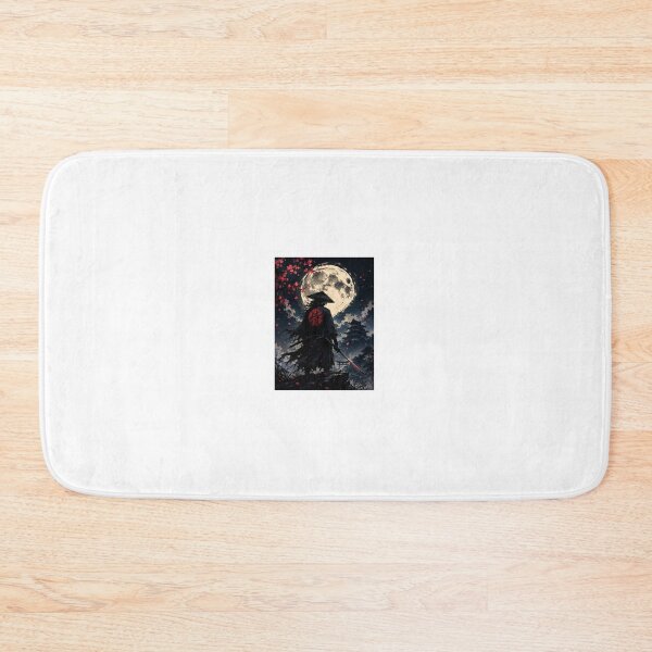 Item preview, Samurai Warrior under Full Moon Japanese Graphic Art designed and sold by Ak-art-shop.