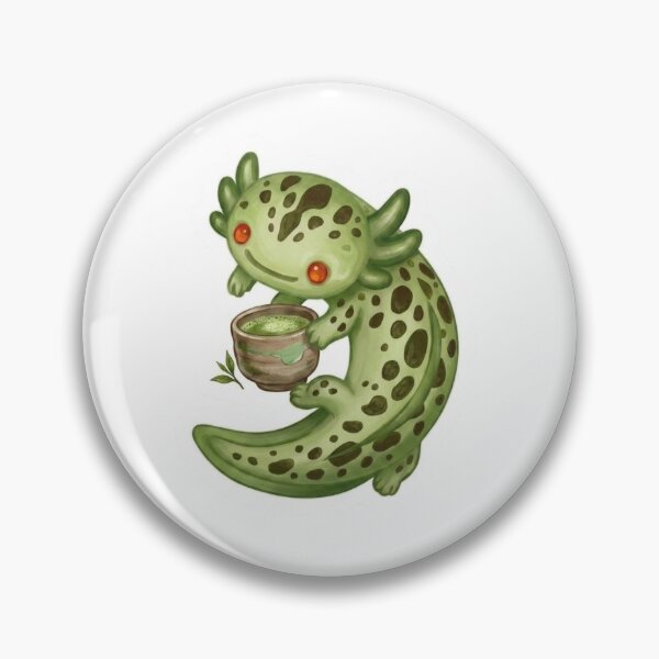 Item preview, Cute Axolotl Drinking a Matcha Green Tea Design / Light Green / Kawaii / Happy axolotl / Magical / Tshirts, mugs, stickers, journals, backpacks etc designed and sold by TeenLake.