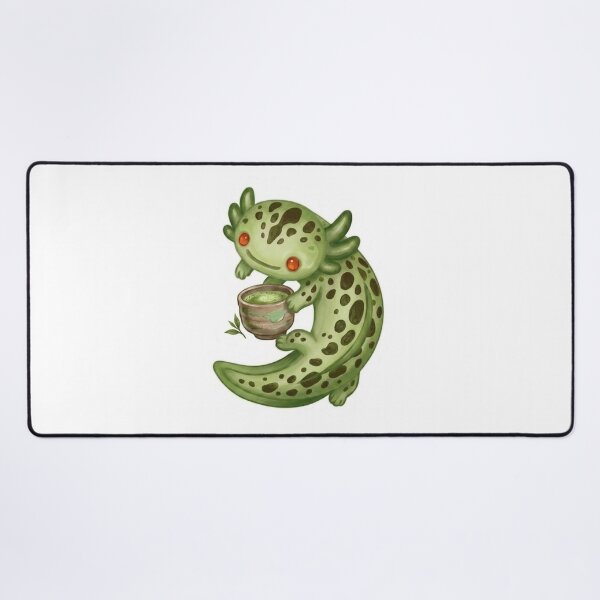 Item preview, Cute Axolotl Drinking a Matcha Green Tea Design / Light Green / Kawaii / Happy axolotl / Magical / Tshirts, mugs, stickers, journals, backpacks etc designed and sold by TeenLake.