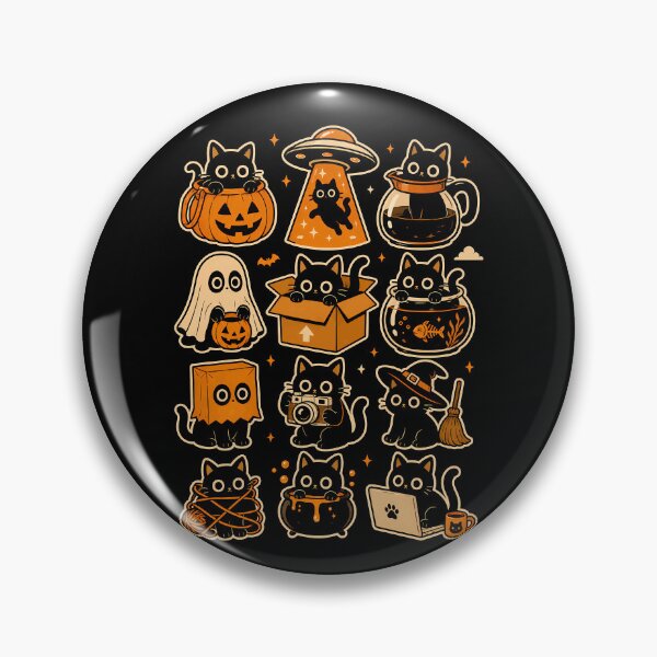 Item preview, Cute black cats in fun Halloween themes designed and sold by rafaeltto.
