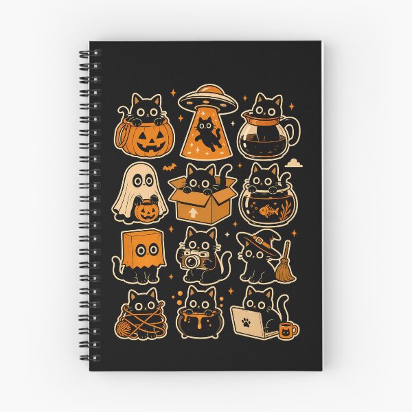 Item preview, Cute black cats in fun Halloween themes designed and sold by rafaeltto.
