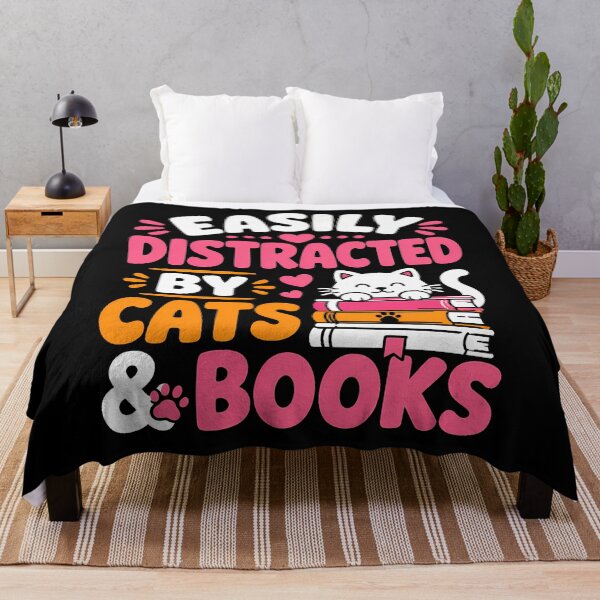 Item preview, Easily distracted by cats and books design designed and sold by rafaeltto.