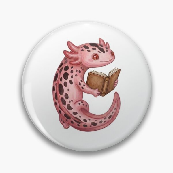 Item preview, Cute Axolotl Reading a Book Design / Pink / Kawaii / Happy axolotl / Magical / Gift / Tshirts, mugs, stickers, journals, backpacks etc designed and sold by TeenLake.