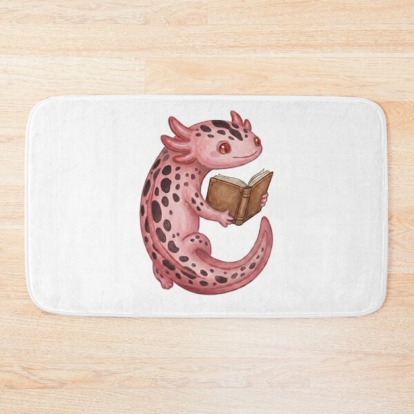 Item preview, Cute Axolotl Reading a Book Design / Pink / Kawaii / Happy axolotl / Magical / Gift / Tshirts, mugs, stickers, journals, backpacks etc designed and sold by TeenLake.