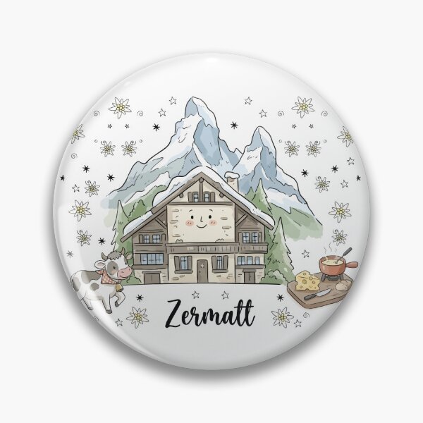 Item preview, Cute Matterhorn Zermatt Doodle Art designed and sold by RamyGallery.