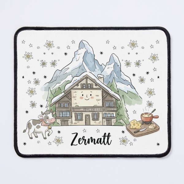 Item preview, Cute Matterhorn Zermatt Doodle Art designed and sold by RamyGallery.