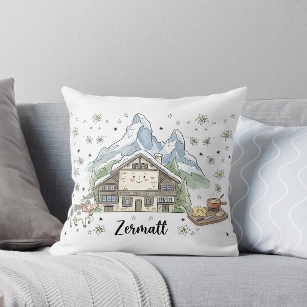 Item preview, Cute Matterhorn Zermatt Doodle Art designed and sold by RamyGallery.