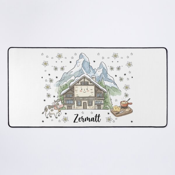 Item preview, Cute Matterhorn Zermatt Doodle Art designed and sold by RamyGallery.