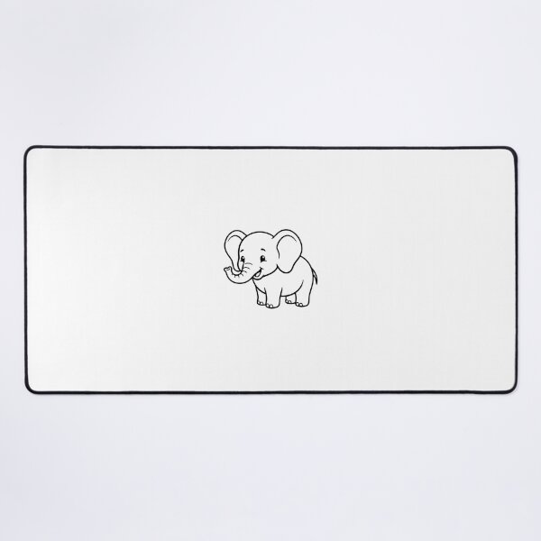 Item preview, Cute Cartoon Baby Elephant Line Art designed and sold by Fatma Creates.
